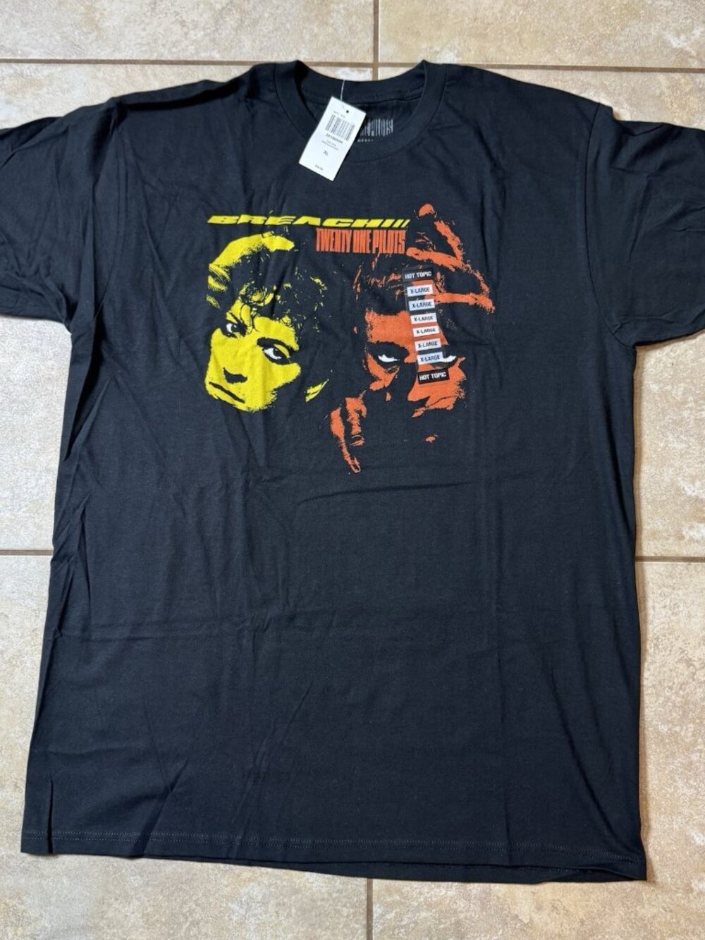 Twenty One Pilots Breach Double Portrait T-Shirt Size X-LARGE New With Tags